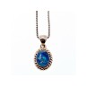 925 Sterling Silver Opal Chain With Pendant