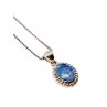 925 Sterling Silver Opal Chain With Pendant
