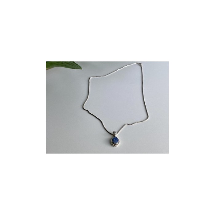 925 Sterling Silver Opal Chain With Pendant