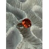 925 STERLING SILVER ORANGE SPINEL RING SIZE 6