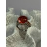 925 STERLING SILVER ORANGE SPINEL RING SIZE 6