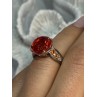925 STERLING SILVER ORANGE SPINEL RING SIZE 6