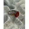925 STERLING SILVER ORANGE SPINEL RING SIZE 6