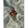 925 STERLING SILVER ORANGE SPINEL RING SIZE 6