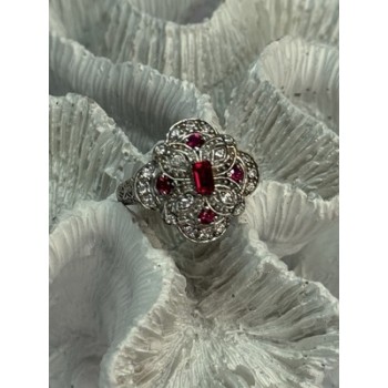 925 STERLING SILVER PINK SPINEL RING SIZE 5