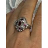 925 STERLING SILVER PINK SPINEL RING SIZE 7.5