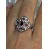 925 STERLING SILVER PINK SPINEL RING SIZE 7.5