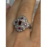 925 STERLING SILVER PINK SPINEL RING SIZE 7.5