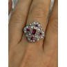 925 STERLING SILVER PINK SPINEL RING SIZE 7.5