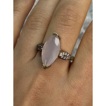 925 Sterling Silver Alpanite & CZ Ring Size 10.5