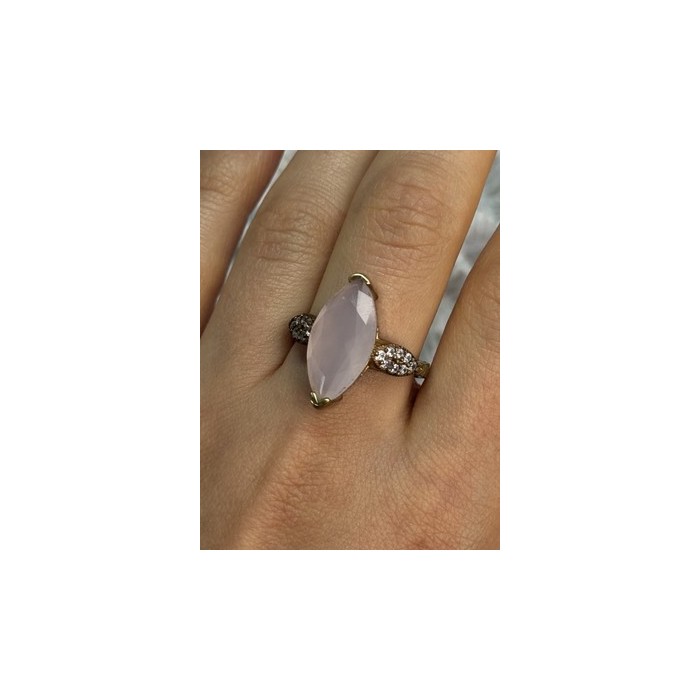 925 Sterling Silver Alpanite & CZ Ring Size 10.5