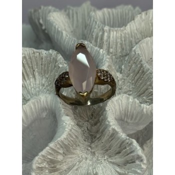 925 Sterling Silver Alpanite & CZ Ring Size 10.5