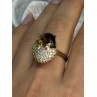 925 Sterling Silver Alpanite & CZ Ring Size 8.5 Length 0.78 Inch