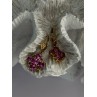 925 Sterling Silver Gold Plated Pink Topaz Earrings Length 1.1 Inch