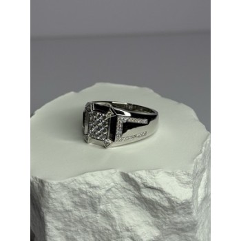 925 Sterling Silver CZ Men's Ring Size 12