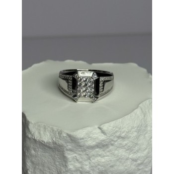 925 Sterling Silver CZ Men's Ring Size 12