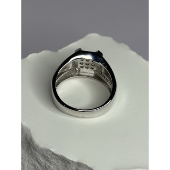 925 Sterling Silver CZ Men's Ring Size 12