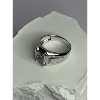 925 Sterling Silver CZ Men's Ring Size 12