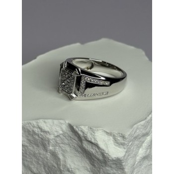 925 Sterling Silver CZ Men's Ring Size 12