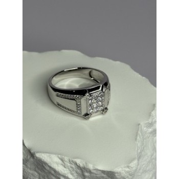 925 Sterling Silver CZ Men's Ring Size 12