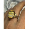 925 STERLING SILVER YASHMA & CITRINE RING SIZE 8
