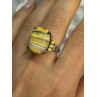 925 STERLING SILVER YASHMA & CITRINE RING SIZE 8