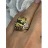 925 STERLING SILVER YASHMA CITRINE & BERYL RING SIZE 6