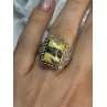 925 STERLING SILVER YASHMA CITRINE & BERYL RING SIZE 6