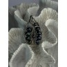 925 STERLING SILVER BLACK PEARLS PENDANT LENGTH 2.1 INCH