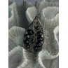 925 STERLING SILVER BLACK PEARLS PENDANT LENGTH 2.1 INCH