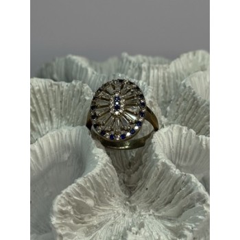 Beautiful 925 Sterling Silver CZ Ring Size 7.5