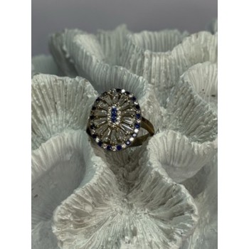 Beautiful 925 Sterling Silver CZ Ring Size 7.5