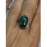 VINTAGE 925 STERLING SILVER MALACHITE RING SIZE 9