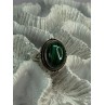VINTAGE 925 STERLING SILVER MALACHITE RING SIZE 9