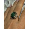 VINTAGE 925 STERLING SILVER MALACHITE RING SIZE 9