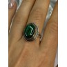 VINTAGE 925 STERLING SILVER MALACHITE RING SIZE 9