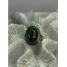 VINTAGE 925 STERLING SILVER MALACHITE RING SIZE 9