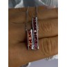 925 Sterling Silver Orange & Red Spinel Necklace Length 19 Inch