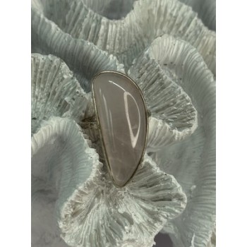 VINTAGE 925 STERLING SILVER MORGANITE RING SIZE 8