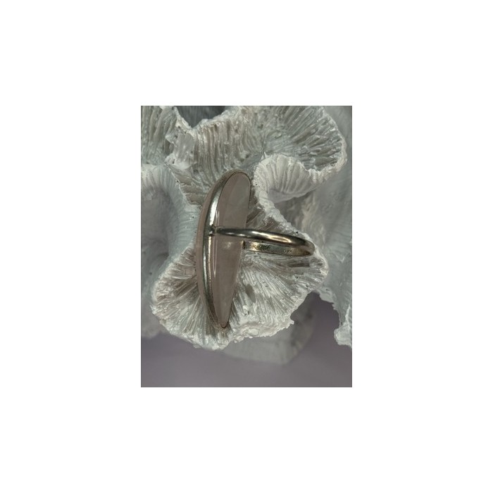 VINTAGE 925 STERLING SILVER MORGANITE RING SIZE 8