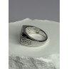 925 Sterling Silver Black Enamel & CZ Men's Ring Size 11