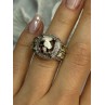 925 STERLING SILVER AGATE CITRINE & BERYL RING SIZE 6