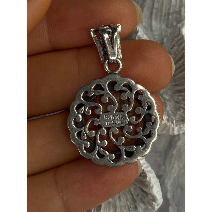 925 Sterling Silver Carnelian Pendant Lenght 1.60 Inch