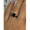 10K WHITE GOLD SPINEL & DIAMOND RING SIZE 6.5