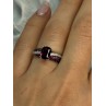 10K WHITE GOLD SPINEL & DIAMOND RING SIZE 6.5