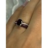 10K WHITE GOLD SPINEL & DIAMOND RING SIZE 6.5