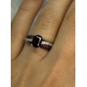 10K WHITE GOLD SPINEL & DIAMOND RING SIZE 6.5