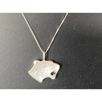925 Sterling Silver Panther Big Cat Pendant Necklace