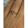 10K YELLOW GOLD MORGANITE RING SIZE 7.5