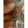 925 Sterling Silver Jade Dragon Pendant Length 0.80 Inch